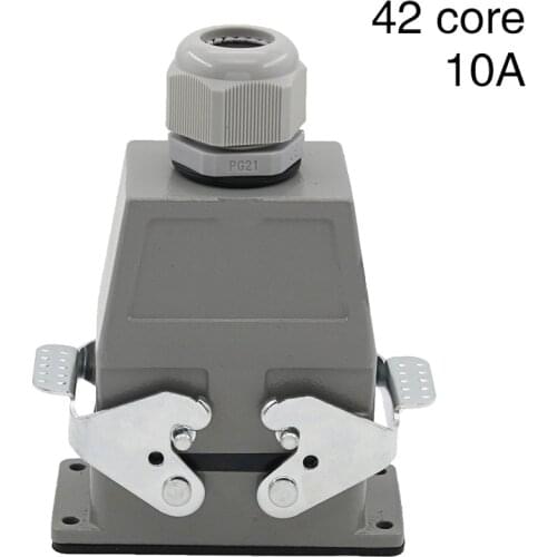 Heavy duty connector 42-core cold pressure hdc-hdd-042 rectangular aviation plug socket industrial waterproof socket 10A