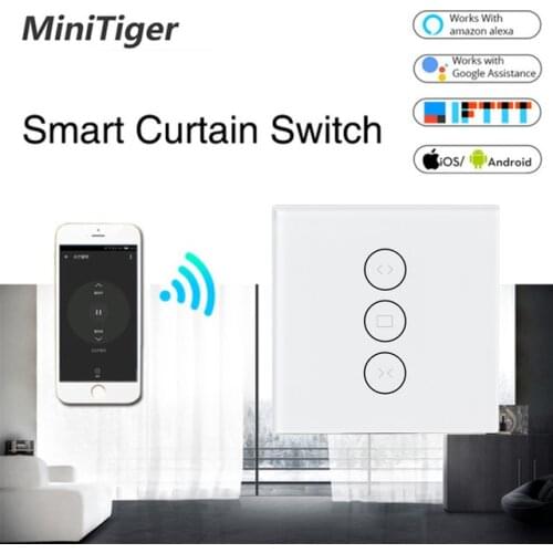 WiFi Smart Curtain Switch Smart Life Tuya for Electric Motorized Curtain Blind Roller Shutter Works with Alexa and Google Home