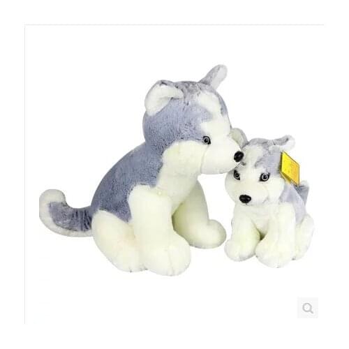 High quality goods gray husky plush toy,Christmas gift h32