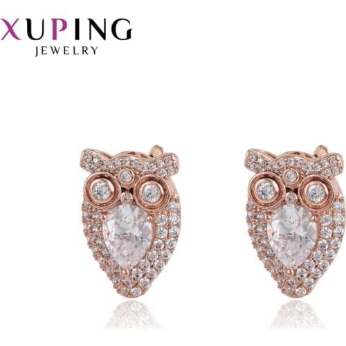 Xuping Fashion Animal Design Earring Rose Gold Color Plated Temperament Stud Earrings New Arrival Jewelry Gift 95980
