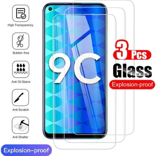 3PCS Full Tempered Glass for Huawei Honor 9A 9S 9C 9X Pro 7A 7S 7C 20 Pro 8A 8S 8C 8X 10i 10X Lite Glass Screen Protector Film