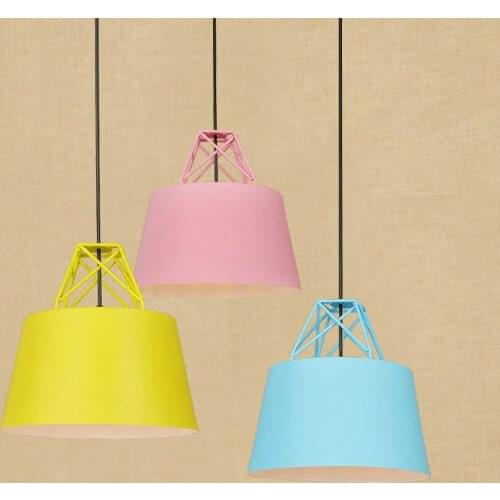Iron Hanglampen LED Hanging Lamp Modern Bedroom Pendant Lights Dining Reataurant Color Luminaire Suspendu Nordic Light Fixtures