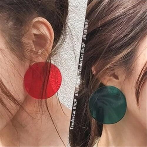 Women Drop Dangle Earrings Weird Big Punk Cute Solid Round Fashion Jewelry