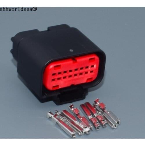 Shhworldsea 16pin auto electric plug connector wiring harness cable waterproof connector plug 1438031-1