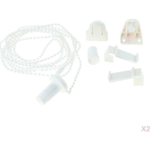 2 Set High Quality Plastic Roller Blind Accessories with 33.46'' Long Bead Chain 17mm Tube