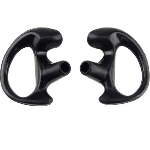 A Pair 2pcs Large Silicone Earmold Earbud for Universal Walkie Talkie Radio Air Acoustic Coil Tube Earpiece Headphone