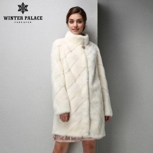 2019 Fashion Women mink coat short leather mink fur coat black fur coat Slim real fur coat WINTER PALACE