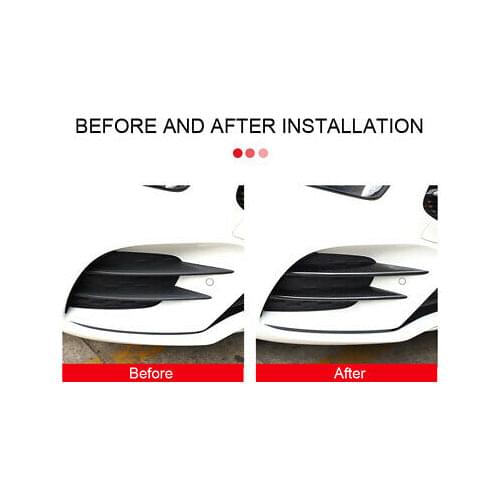 4* Carbon Fiber Look Front Fog Light Lamp Eyelid Cover For Benz A Class Sport 19