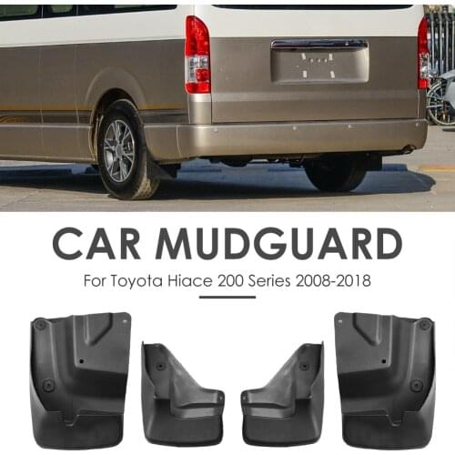 4pcs/set Mud Flaps Splash Guards Mudguards Parts Outdoor Personal Car Decoration for Toyota Hiace 200 Series 2008-2018