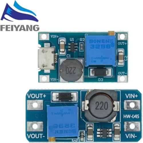 5PCS MT3608 2A Max DC-DC Step Up Power Module Booster Power Module 3-5V to 5V/9V/12V/24V Adjustable Booster For Arduino