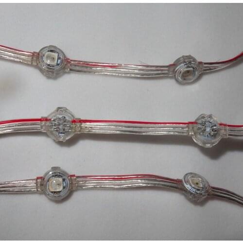 Addressable SK6812 full color RGB DC5V IP68 LED pixel string;5cm wire spacing;40pcs a string