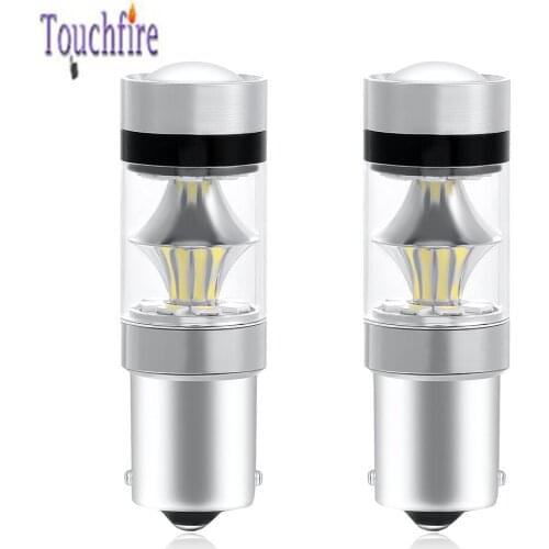 2PCS 1156 P21W BA15S Car Bulb 2835SMD 20LED 12V Canbus No Error Reverse DRL Daytime Running Light White 6000K Auto Lamp