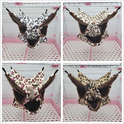 Pet Guinea Pig Hammock Three-layer Plush Hanging Nest Soft Winter Warm Sleeping Bed Small Pets Hamster Squirrel Chinchilla House