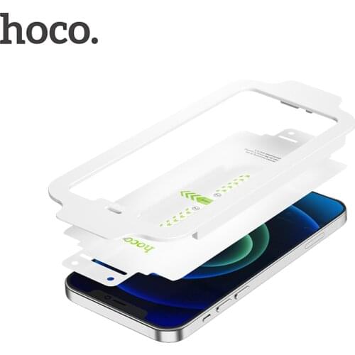 HOCO 2pcs +1 Film tool for Apple iPhone 12 pro Max HD Tempered Glass Film Screen Protector 3D Full Protective Cover for iphone12