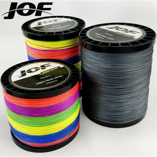 JOF 1000M 500M 300M 20-135LB PE Braid Fishing Line 12/9 Strands Super Strong Abrasion Resistant Good Quality Hot Sales carp line