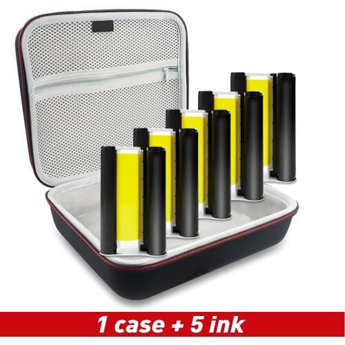 UniPlus 5PK Ink Cassette Compatible Canon Selphy CP1300 Photo Printer Carrying Box Storage Case Hard Shockproof Bag Travel Box