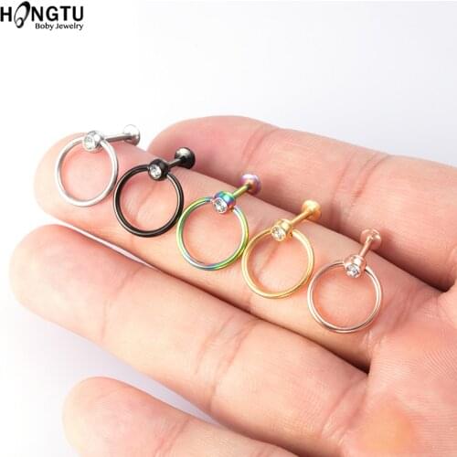 1-5Pcs Cute Surgical Steel Lip Rings CBR Labret Piercing for Women Ear Cartilage Tragus Helix Stud Ear Piercing Body Jewelry 16G