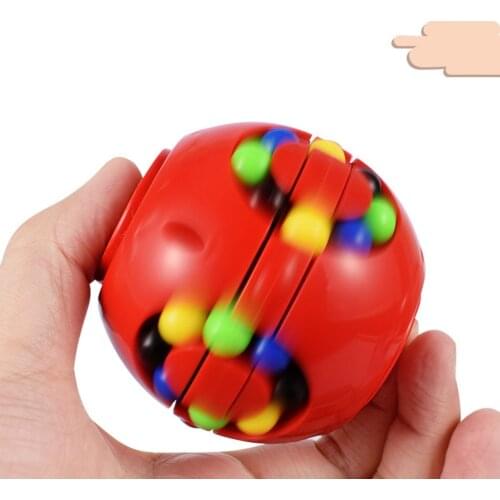 Colorful Logic Games Magic Cube Little Bean Rotating Educational Toy Fingertip Gyroscope Stress Relief Colored Bead Magic Cube