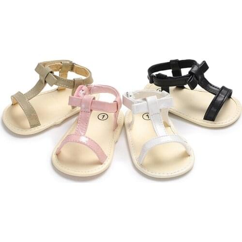 Summer simple newborn child baby girl baby fresh first walker rubber soft bottom solid color girls shoes