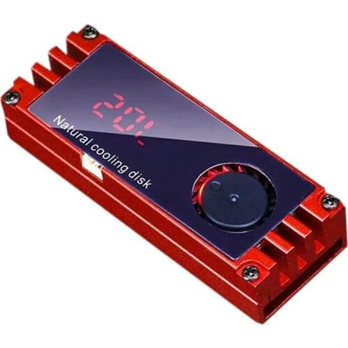 M2 SSD Heatsink Cooler Temperature OLED Digital Display M.2 2280 NVME Solid State Hard Disk Radiator