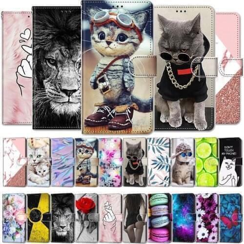 Fashion Funny Painted Flip Cover For Xiaomi Redmi 4 4A Note 4X Note4 X 3S Card Slot Wallet Leather Phone Case