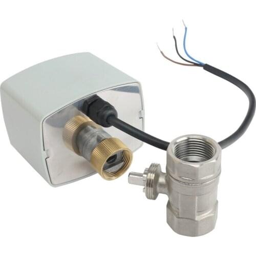 1/2" Stainless Steel Motorized Valve 220V 12V 24V 3-Wire 2 Control Electric Ball Valve Big Torque