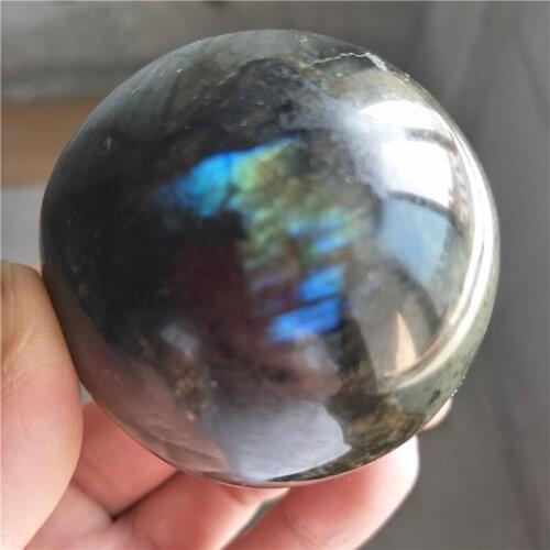 Natural labradorite sphere crystal healing specimen mineral color moonlight stone ball for collection