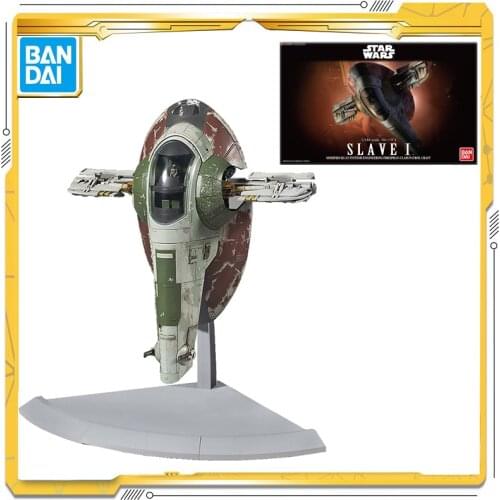 Original BANDAI Star Wars 1/144 Slave I Action & Toy figures Model Toys For Children