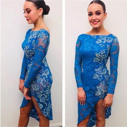 Latin dance competition dresses Latin dance dress women competition latin dress lace latin dance costumes rhinestone