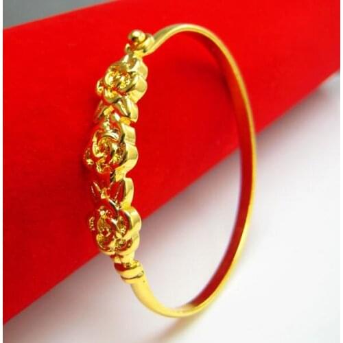 Popular not fade bracelet female models open bracelet flower jewelry