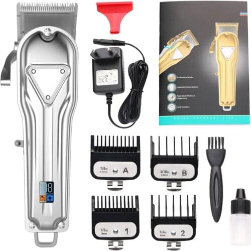 Professional Electric Hair Clippers Men Beard Trimmer Barber Grooming Kit Rechargeable Cordless Haircut Machine