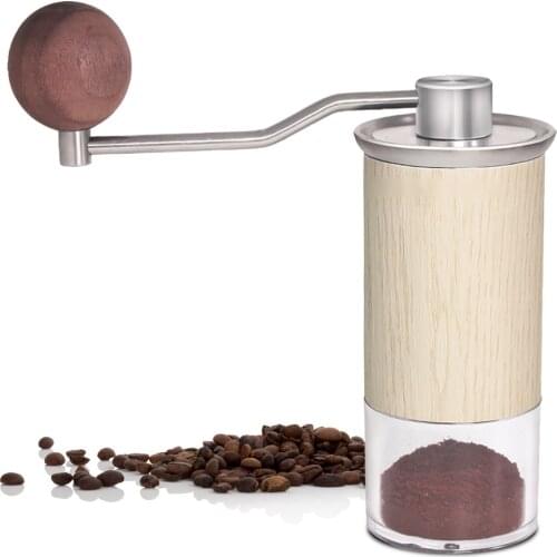 Stainless Steel Manual Coffee Grinder Portable Hand Coffee Tools Coffee Beans Mill Machine Adjustable Grinding Levels 15g/35g
