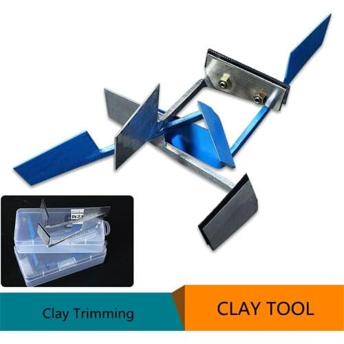 Clay sculpture scraper Pottery Wax Clay Sculpture Carving Fettling Trimming Tool Replaceable blade