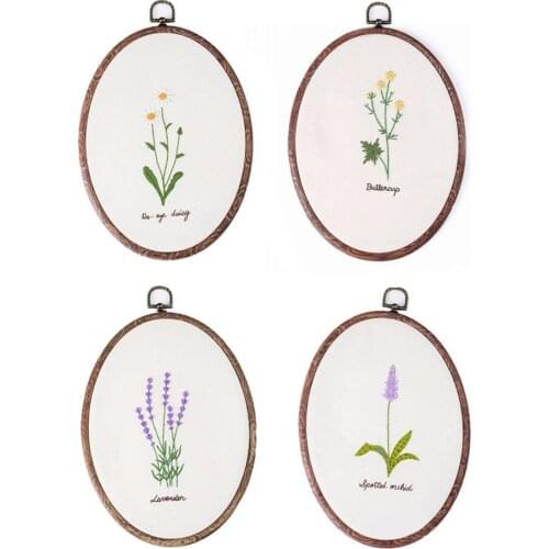Embroidery Starter Kit with Pre Printed Pattern Needlework Craft