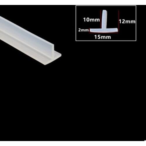 T Shape Silicone Rubber Strip Photovoltaic Power Station Sealing T Bar Waterproof Heat Resist 15x12mm 164cm Odd Transparent