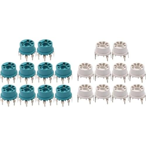 Top 7Pin Plastic Vacuum Tube Socket Valve Base for B&W 6J1 6Z4 6X4 12AE6 6AT6 6BK6 12AV6 6AQ6 6J5 Hifi Audio AMP 10Pcs