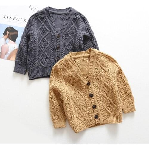 Women Knitted Jacket for Boys 2019 Autumn Winter Long Sleeve Cardigan for Boys School Cloth Cardigan Girls Jacket