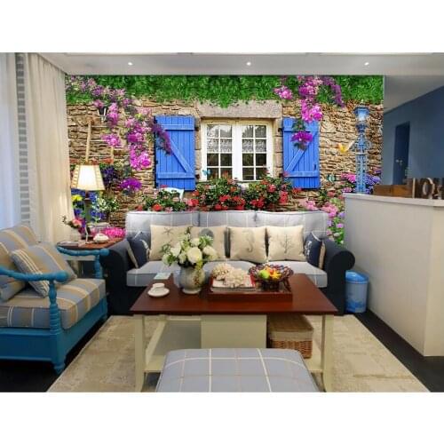 WDBH custom photo 3d wallpaper European-style brick wall warm small garden home decor living room wallpaper for wall 3 d