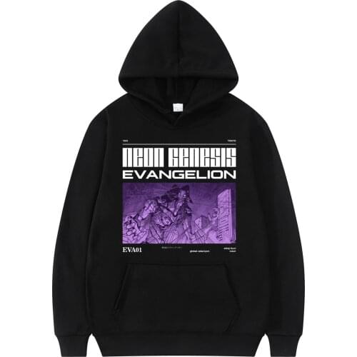 Unique Rei Ayanami Evangelion Print Hoody Comfortable Hoodie Casual Oversize Long Sleeve Korean Fashion Creative Anime Pullover