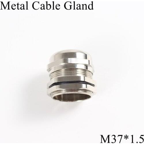 1piece/lot M37 Metal Cable Gland IP68 Waterproof Nickel Brass Connector Glands For 18-25mm Electric Wire M37*1.5 Copper Joint