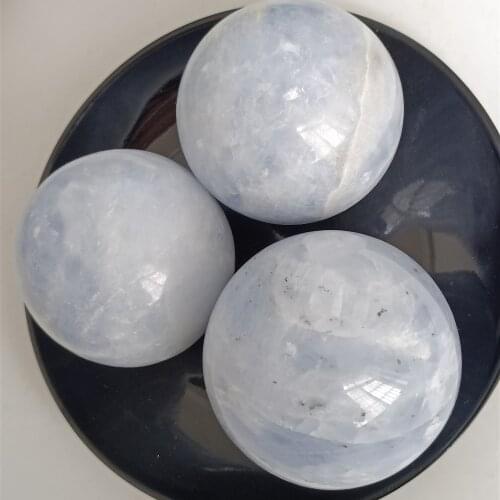 New Wholesale Natural Madagascar Aquamarine Blue SPAR Ball Marine Stone Ocean Jasper Teaching Material Minerals Collection 1pc
