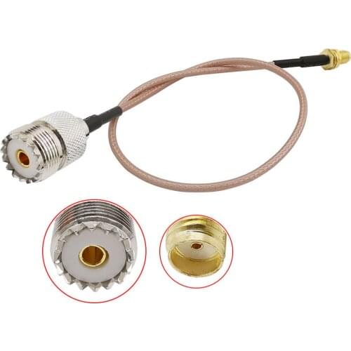 1Pcs RG316 Cable Jumper Pigtail UHF SO239 PL259 Female Jack to SMA Female Jack RF Coaxial Extension Cables RG316 Wire Connector