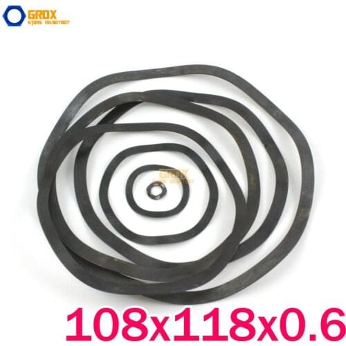 10 Pieces M108*118*0.6mm Wave Washer Spring Washer Carbon Steel Black Zine Plated