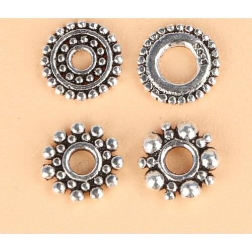 100% 925 silver Spacers Real Sterling Silver Jewelry Spacers Tibetan Malas Spacers DIY Jewelry Accessories Beads