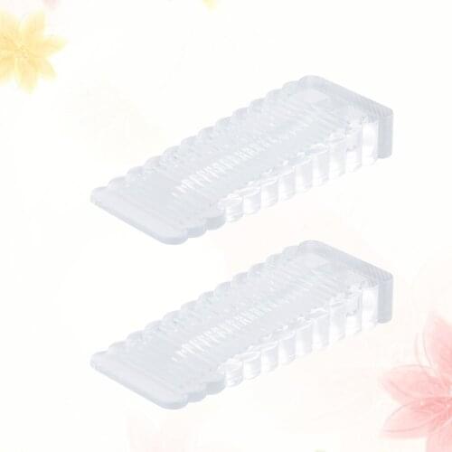 3pcs Transparent Door Stopper Child Safety Door Plug Non Scratching Door Stop Wedge for Home Living Room