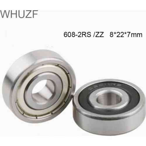 5/10pc/lot 608ZZ Bearing Steel Deep Groove Ball Miniature Bearings 608-ZZ 8*22*7mm 8x22x7 High Quality 52100 Chrome Steel