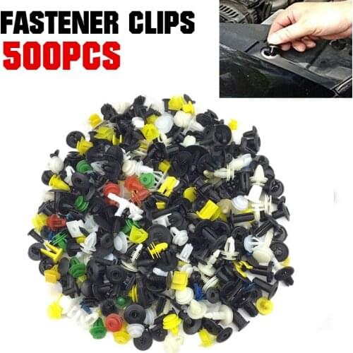 Auto Fastener & Clip Auto Car Mixed Fastener Clip Bumper Fender Trim Plastic Rivet Door Panel.M Interior Accessories 500Pcs