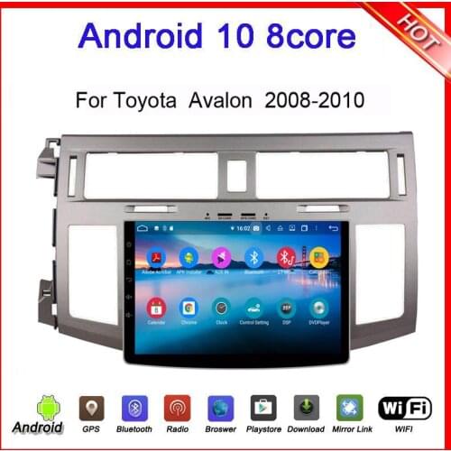 9" 2din Android 9.0 car radio player for Avalon 2008-2010 car multimedia central gps navi bluetooth carplay DSP 4+64GB