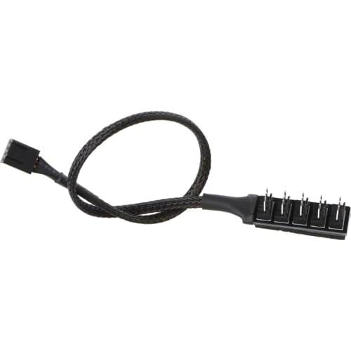 1 To 5 4-Pin Molex TX4 PWM CPU Cooling Fan Splitter Adapter Braided Power Cable