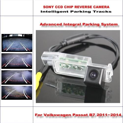 Car Reverse Rear Back Camera For VW Passat B7 2011-2014 Rearview Parking Dynamic Guidance Tragectory CAM